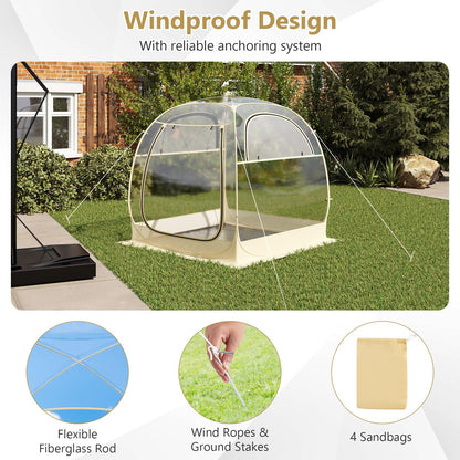 All Weather Clear Sport Shelter Dome House with Carrying Bag