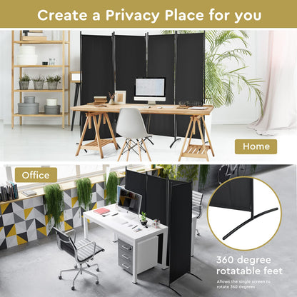 4 Panel Freestanding Wall Privacy Screen Protector (220 x 173cm)
