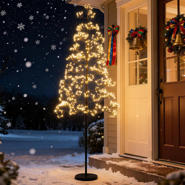 1.5 M Lighted Alpine Tree with 1000 Warm White Light LED Lights