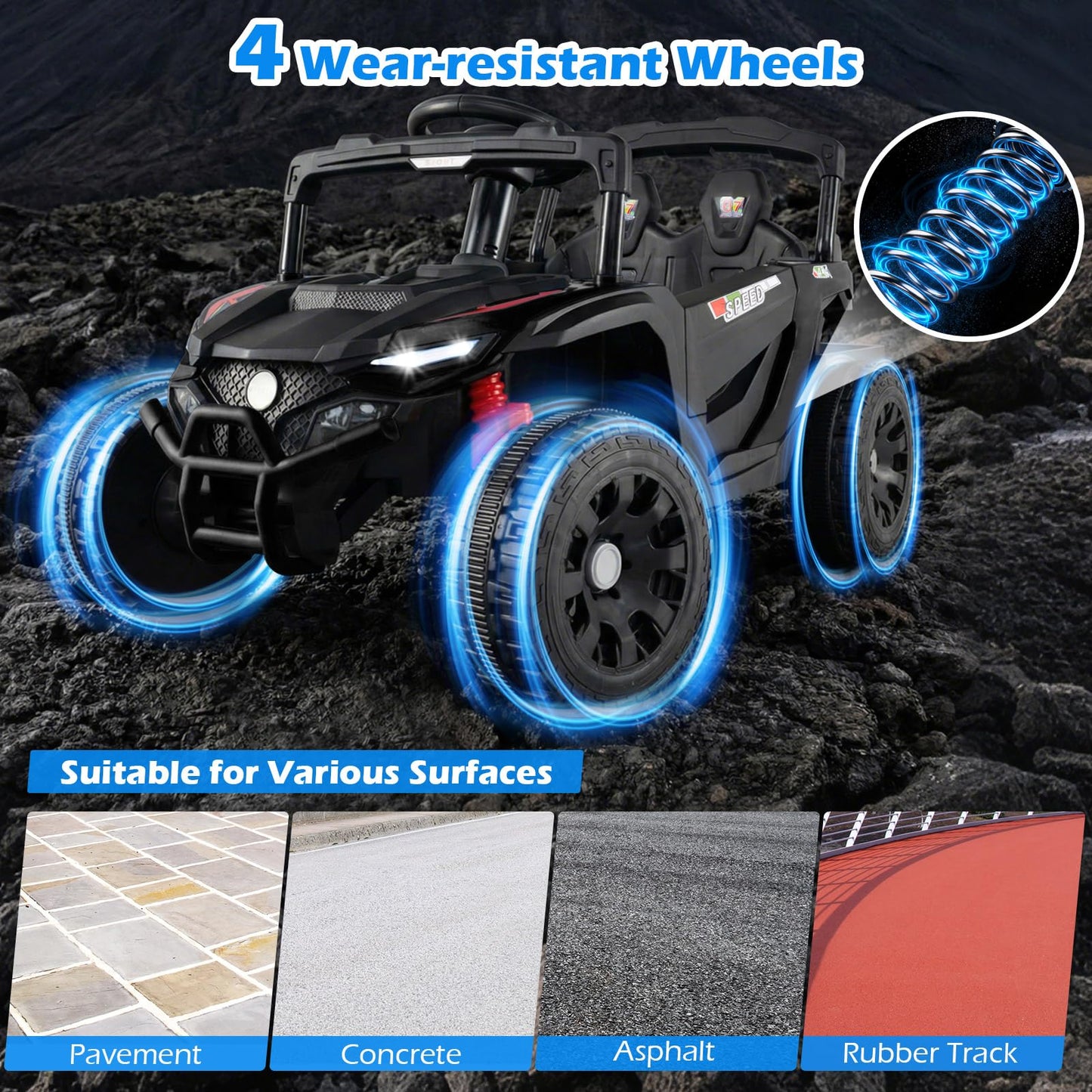 12V Battery Powered Ride On Kids Tractor with Detachable Trailer