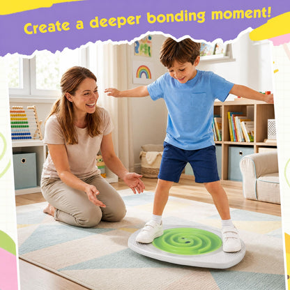 Kids Balance Board with 3 Maze Discs & 2 Balls, 2-in-1 Wobble Board