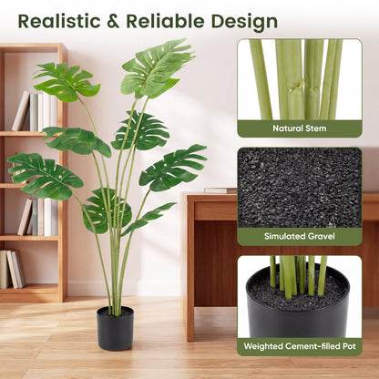 120 cm Artificial Monstera Deliciosa Plant in Pot