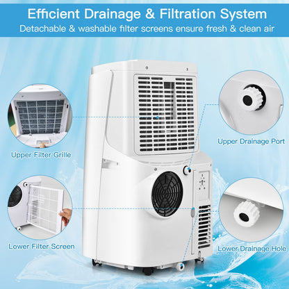 9000BTU Portable Air Conditioner 4 in 1 Mobile Cooler