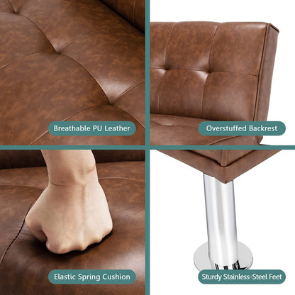 Single Sofa Chair with 3-Position Adjustable Backrest for Home Office