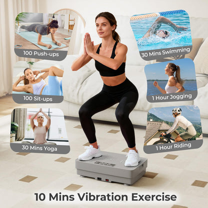 Vibration Plate Exercise Machine with Gravity Sensor and Remote Control