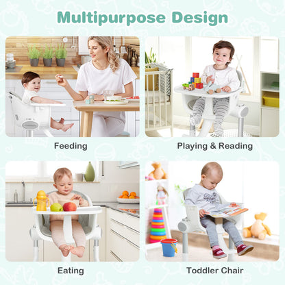 Infant High Chair with Removable Dishwasher Safe Tray