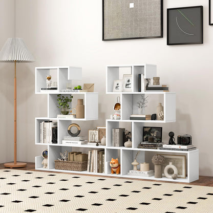 4 Tier Wooden Bookshelf for Living Room Bedroom Office