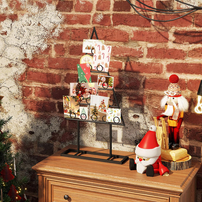 2 Pack Christmas Tree Photo Holder with 36 Round Clips