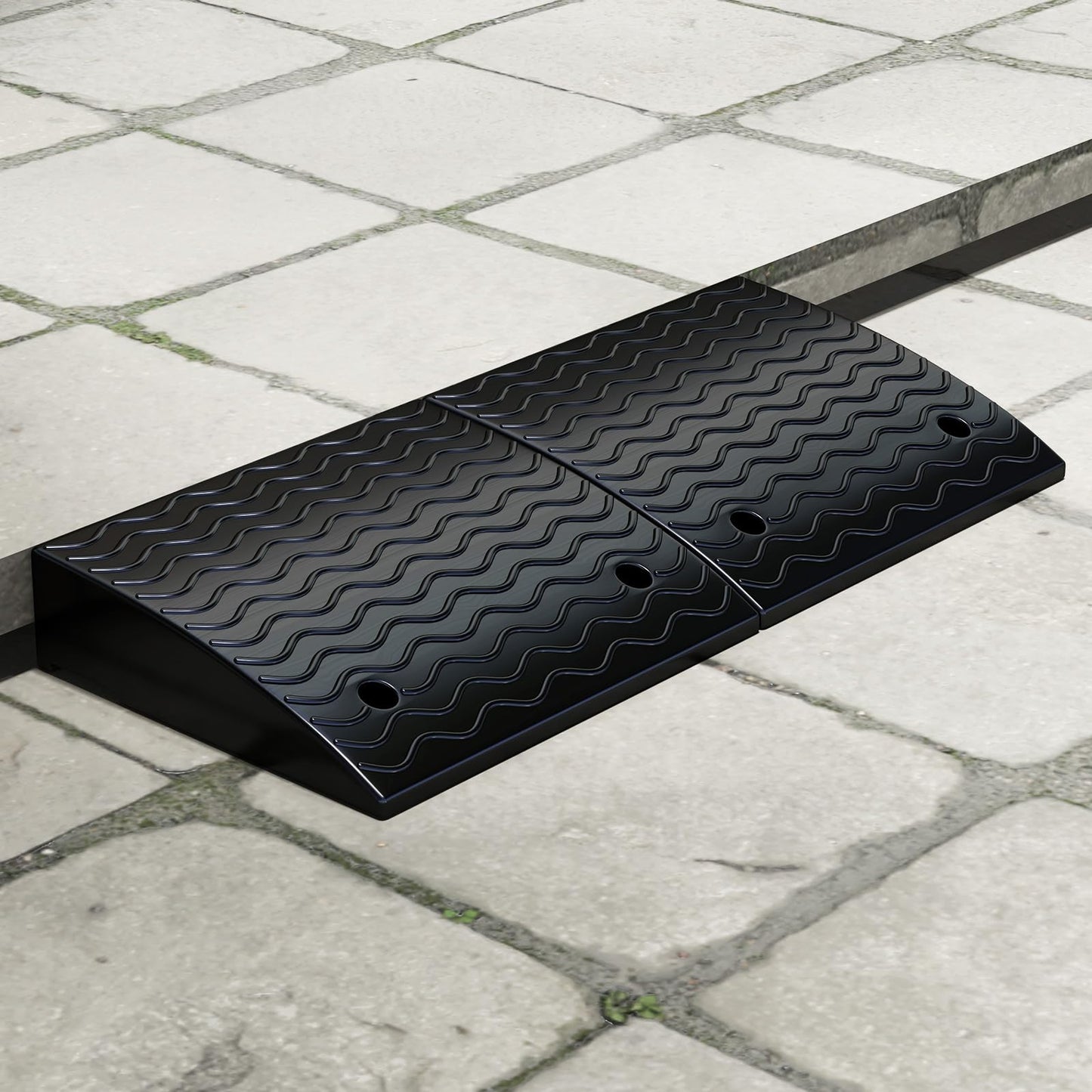Heavy Duty Curb Ramp Set with 4 Expansion Bolts