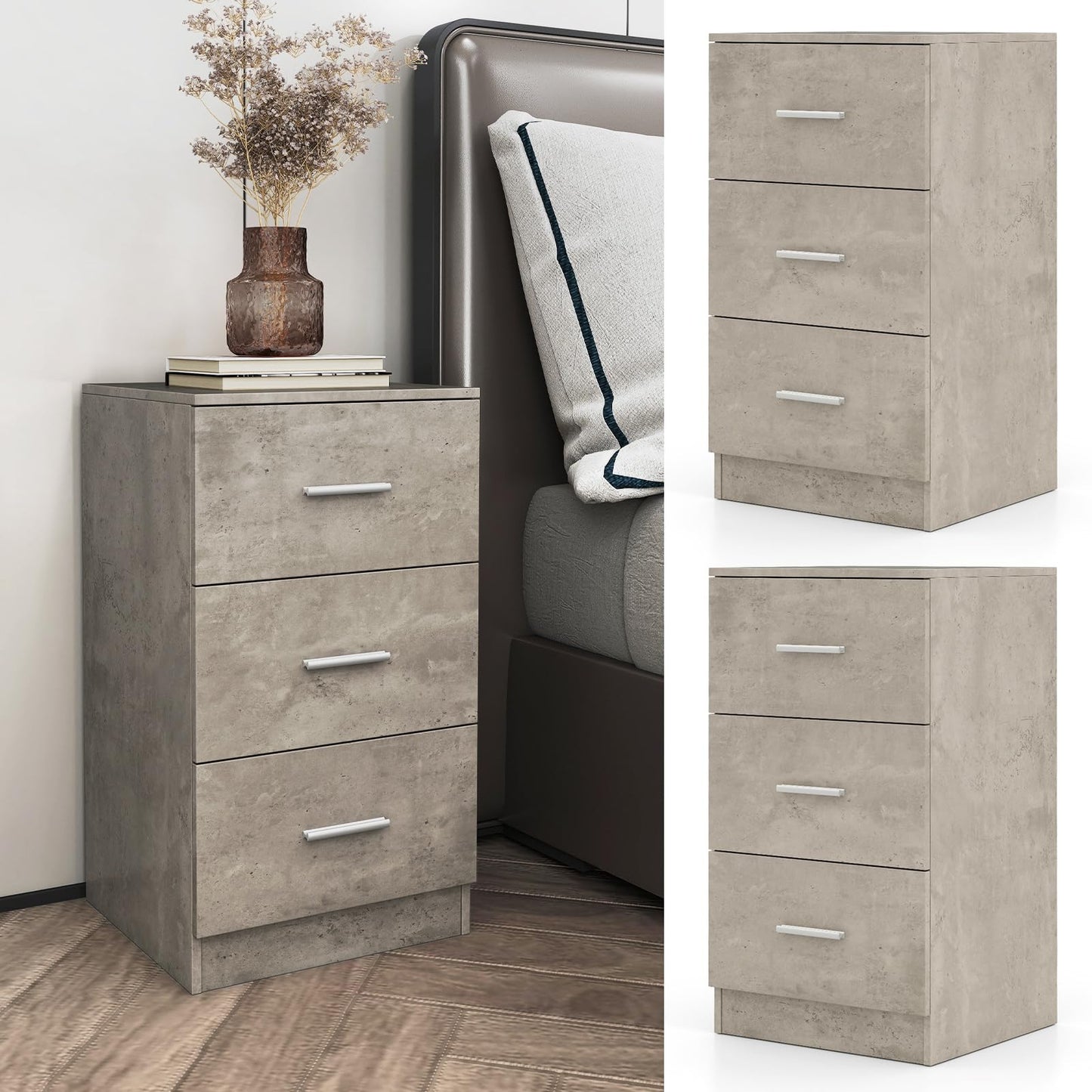 Floor Standing Narrow Wooden Storage Cupboard Organiser Unit for Bedroom