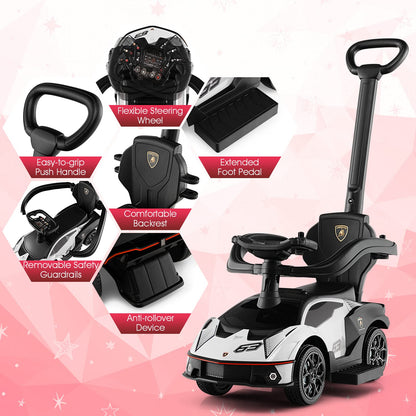 Kids Licensed Lamborghini Ride on Car with Push Handle