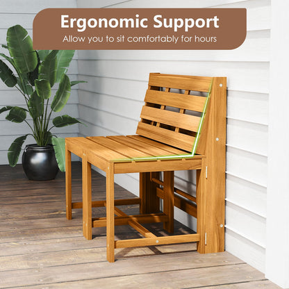 3-in-1 Convertible Patio Dining Set, Transforming Outdoor Bench Loveseat