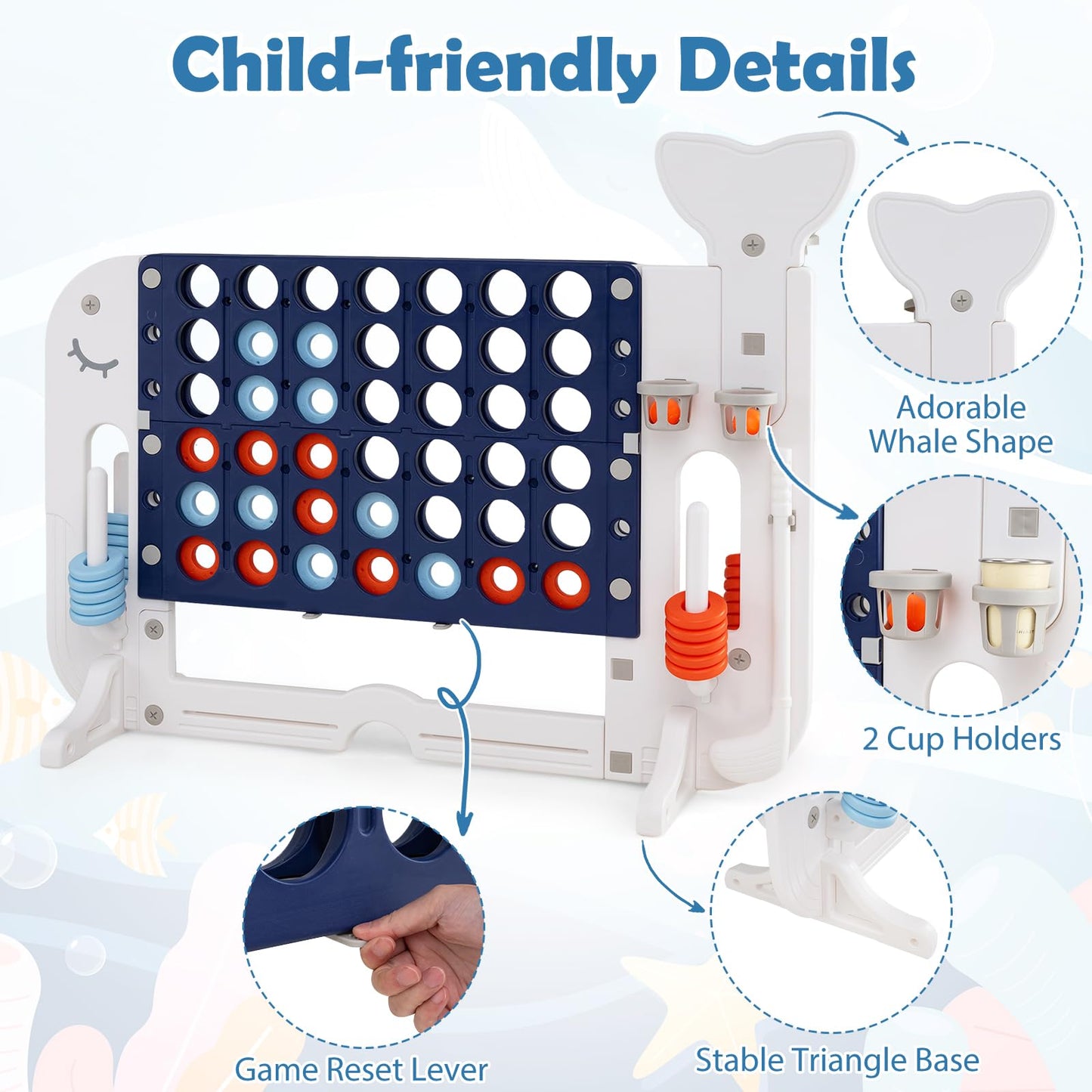 Giant 4-to-Score Game Set, Jumbo Connect Four Game