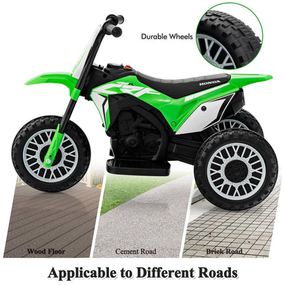 Honda Licensed Kids Ride On Motorbike with Horn Anti-slip Handlebars