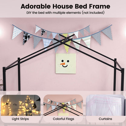 Double Size House Bed with 2 Drawers No Box Spring Needed