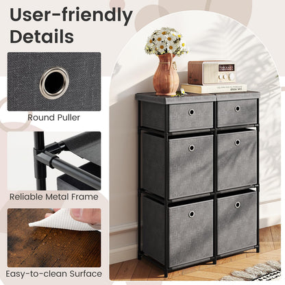 Chest of 6/9 Drawers Home Metal Frame Storage Organizer Unit