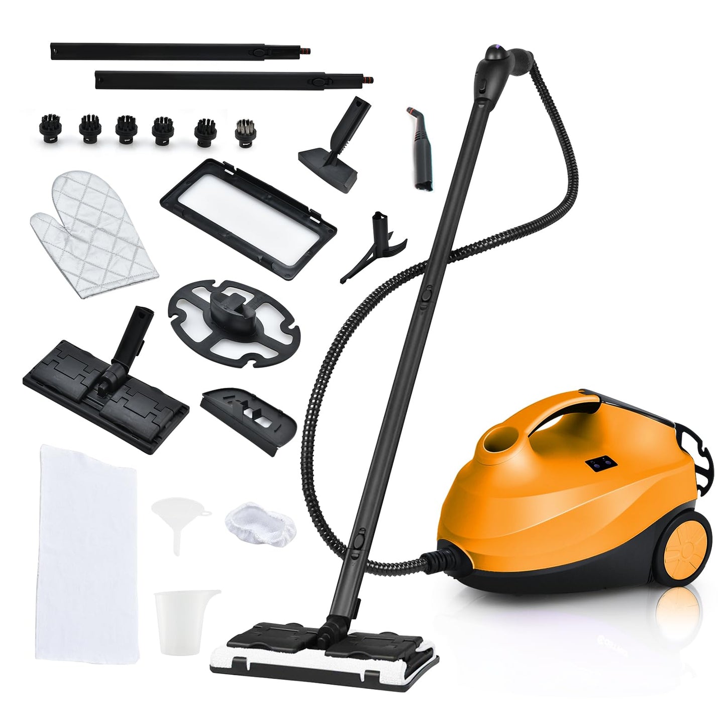 2000W Steam Cleaner, 1.5L Tank Portable Household Steam Mop with 20 Accessories