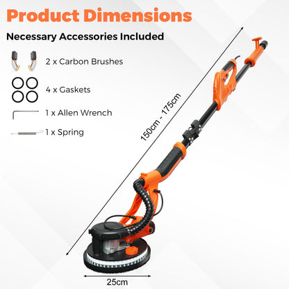 750W Sander Machine with Automatic Vacuum System and 6 Variable Speed