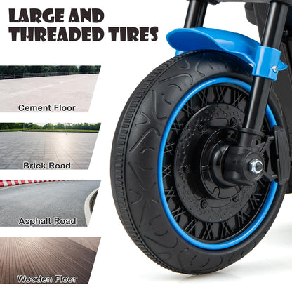 6V Kids Ride On Motorcycle with Training Wheels and Headlight for Toddlers