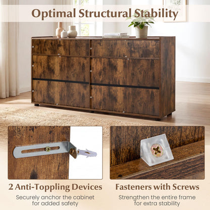 160cm Large Buffet Sideboard, 4 Door Storage Cabinet