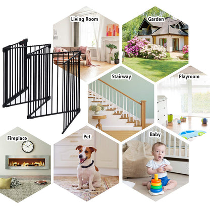 Metal Baby Safety Playpen with Automatically Close Door