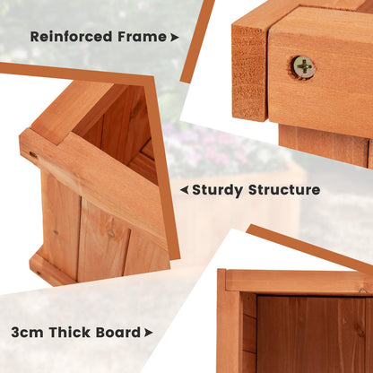 Wooden Garden Planter, Heavy Duty Rectangular Trough Box