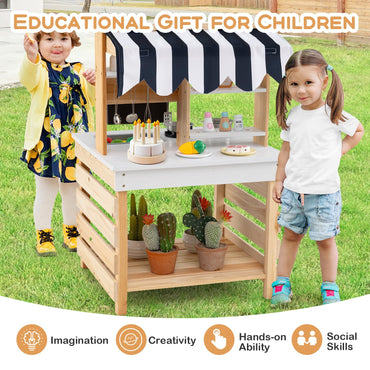 Outdoor Mud Kitchen for Kids with Removable Sink