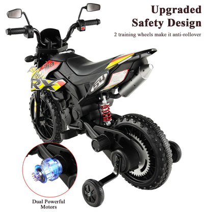 12V Battery Powered Toddler Motorbike with Music for 3-8 Years Old Kids