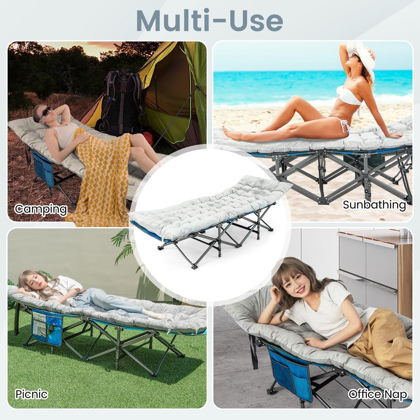 Outdoor Camping Cot Pads Crystal Velvet Sleeping Pads Mattress