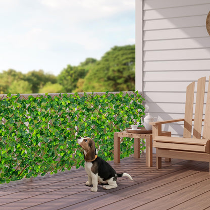 Expandable Fence Privacy Scree with Real Willow Frame