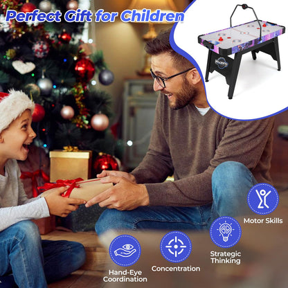 144 CM Air Hockey Table with 2 Pucks and 2 Pushers for Kids and Adults