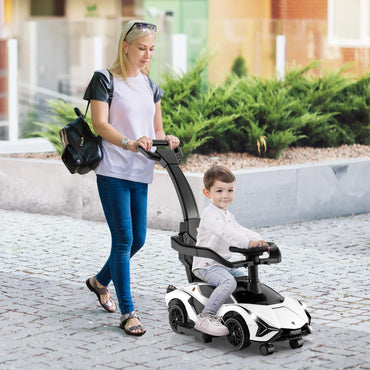 3-in-1 Ride On Push Car with Removable Guardrails and Handle