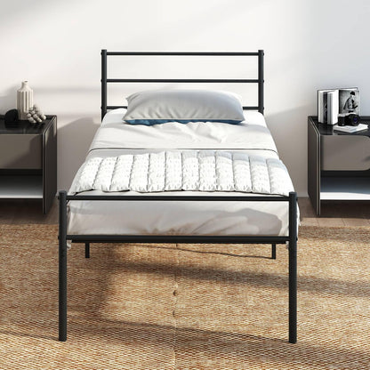 Single Size Modern Bed Frame with Metal Slat Support