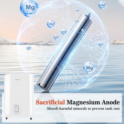 25L Electric Water Heater with Dual Power and Anti-Scale Enamelled Tank Eco Mode