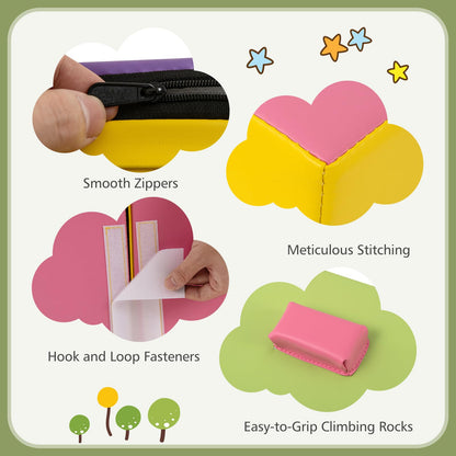 6 Piece Foam Climbing Toys for Toddlers with PU Leather Cover