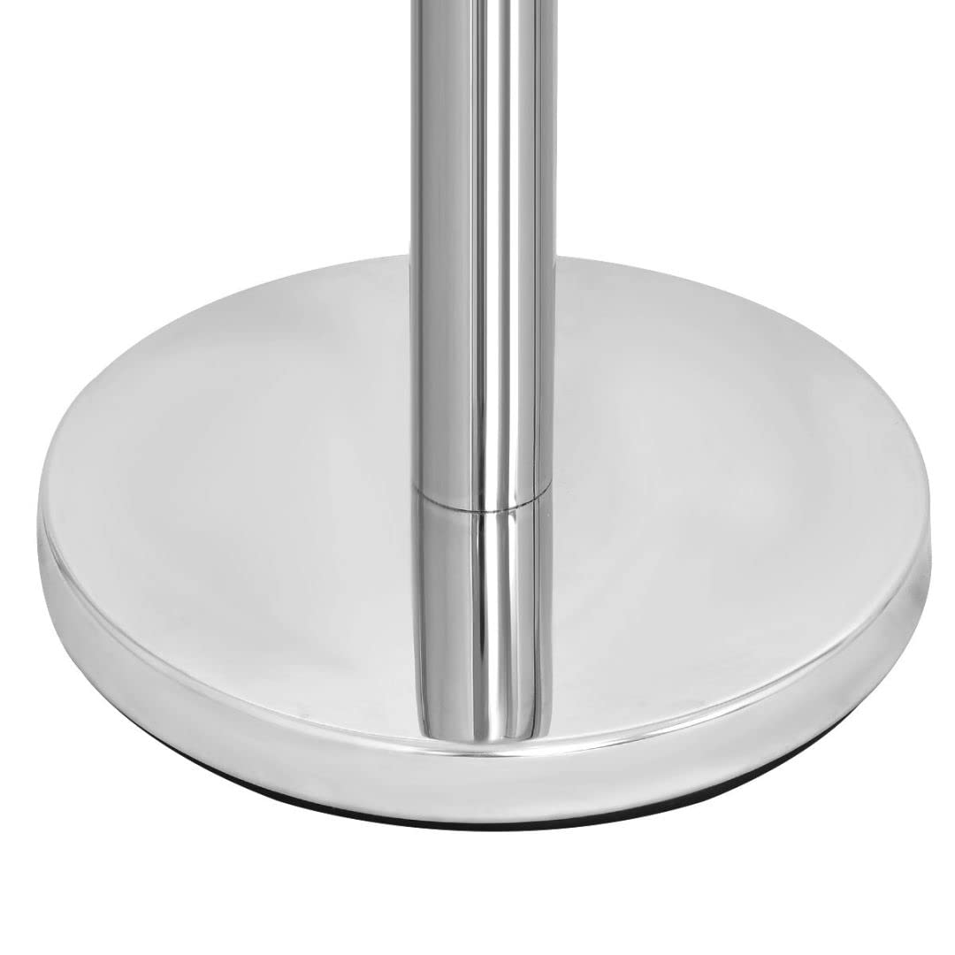 Set of 6 Queue Rope Barrier, 150cm Stanchion Rope Divider with Metal Base