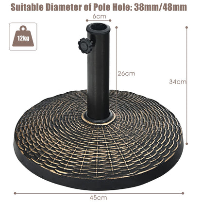 45 x 45 x 34cm Heavy Duty Umbrella Stand Holder