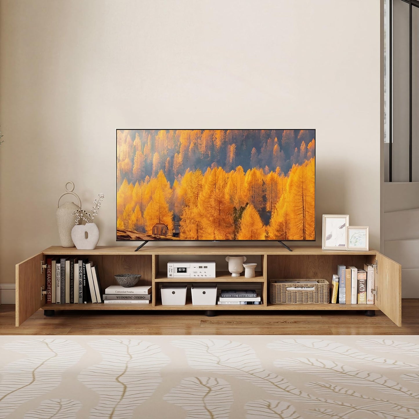 TV Unit for 70 Inch TVs, 160cm TV Stand Cabinet