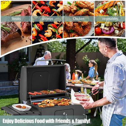 Portable Smoker Barbecue Griller with Hooks