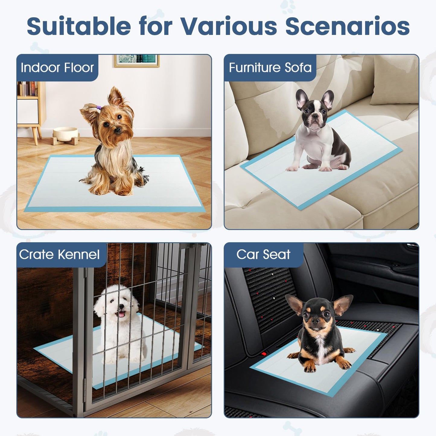 Dog and Puppy Pee Pads 60 x 43 cm(300 Counts) 6-Layer Leak-Proof Pet Pads