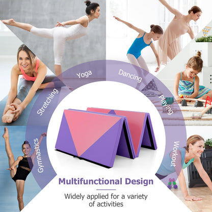 8FT Gymnastics Exercise Mat with High Density 5cm Thick Foam