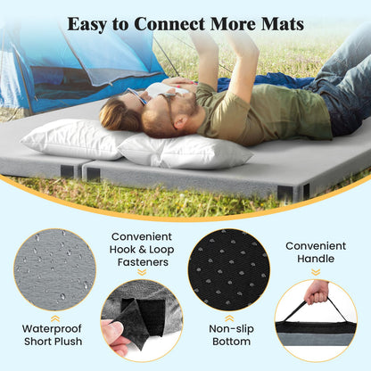 188 x 78 x 6.5cm Foldable Camping Memory Foam Mattress