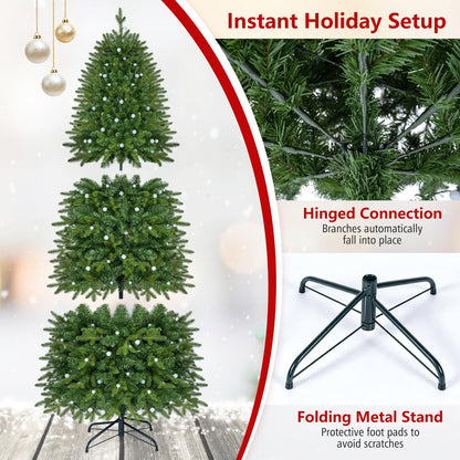 6.2FT/190CM Pre-Lit Christmas Tree with RGB LED Lights