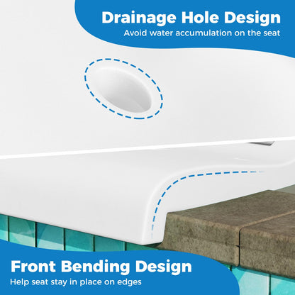 Poolside Chairs with Handle and Back Support for Edge of Pool