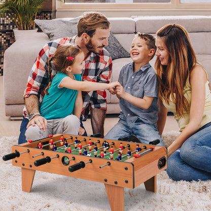 Wooden Table Football Set with Footballs for Adults and Kids