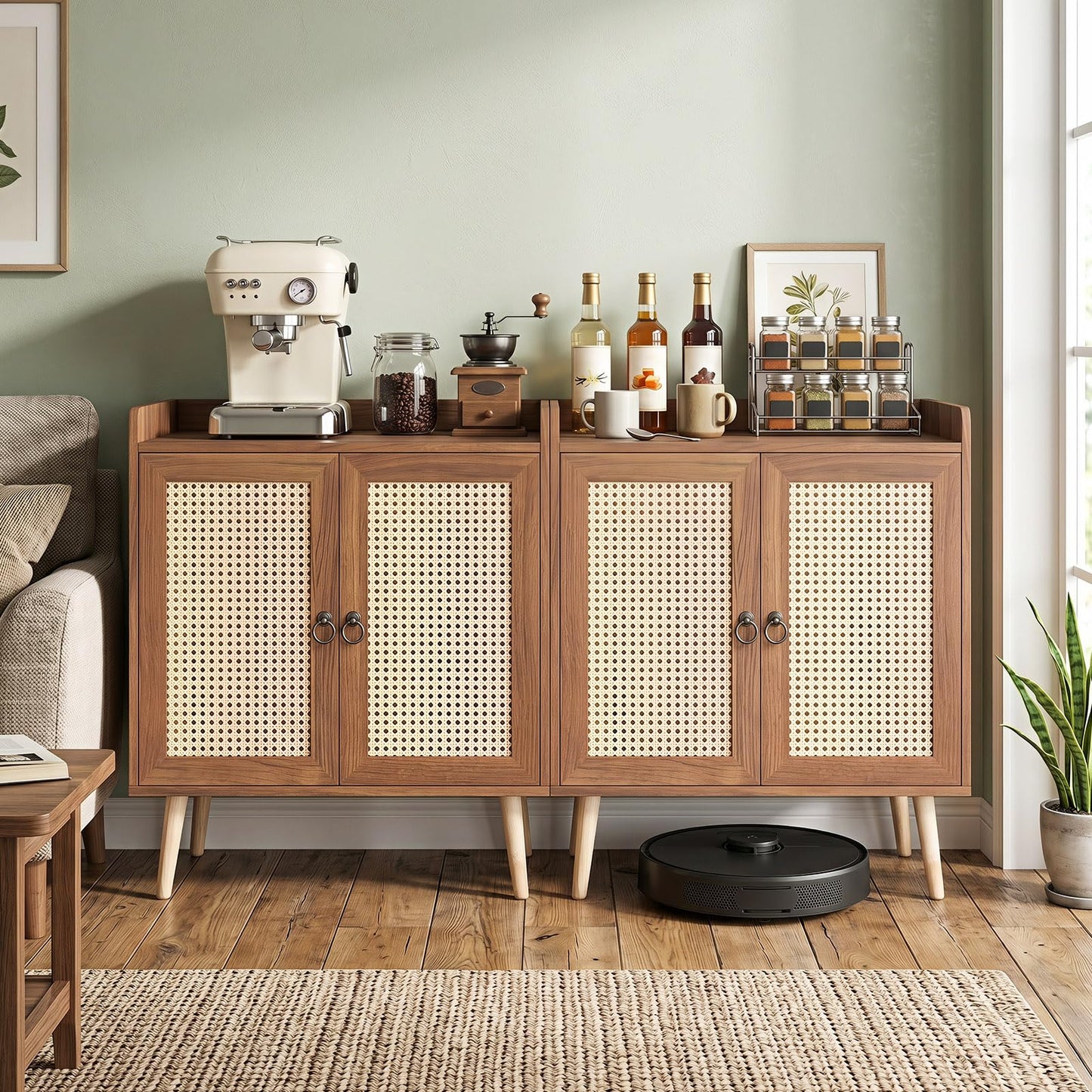 Sideboard Buffet Cabinet with 2 Doors & Adjustable Shelf