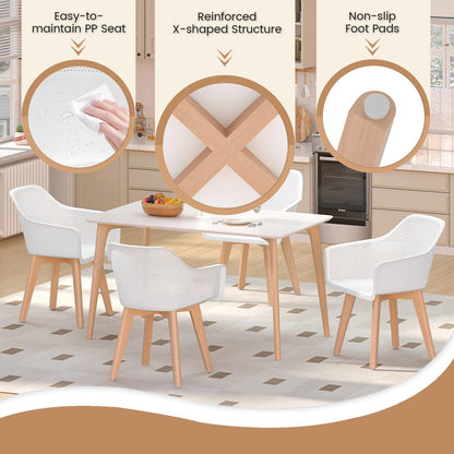 Dining Chairs Set of 2, Modern Kitchen Chairs with Breathable Mesh Backrest