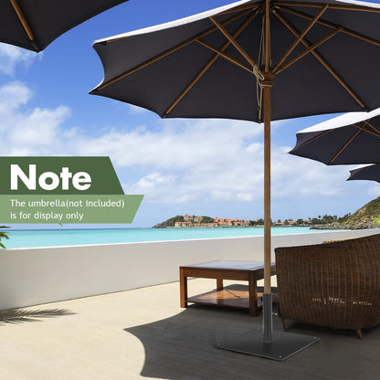 50 CM Patio Umbrella Base with 4 Adjustable Footpads for Patio Poolside