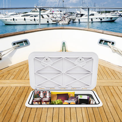 61 x 35CM Boat Hatch with 180° Lid Hinge and Non-Slip Surface