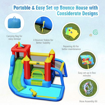 Kids Inflatable Water Park with Slide for Summer Outdoor Play